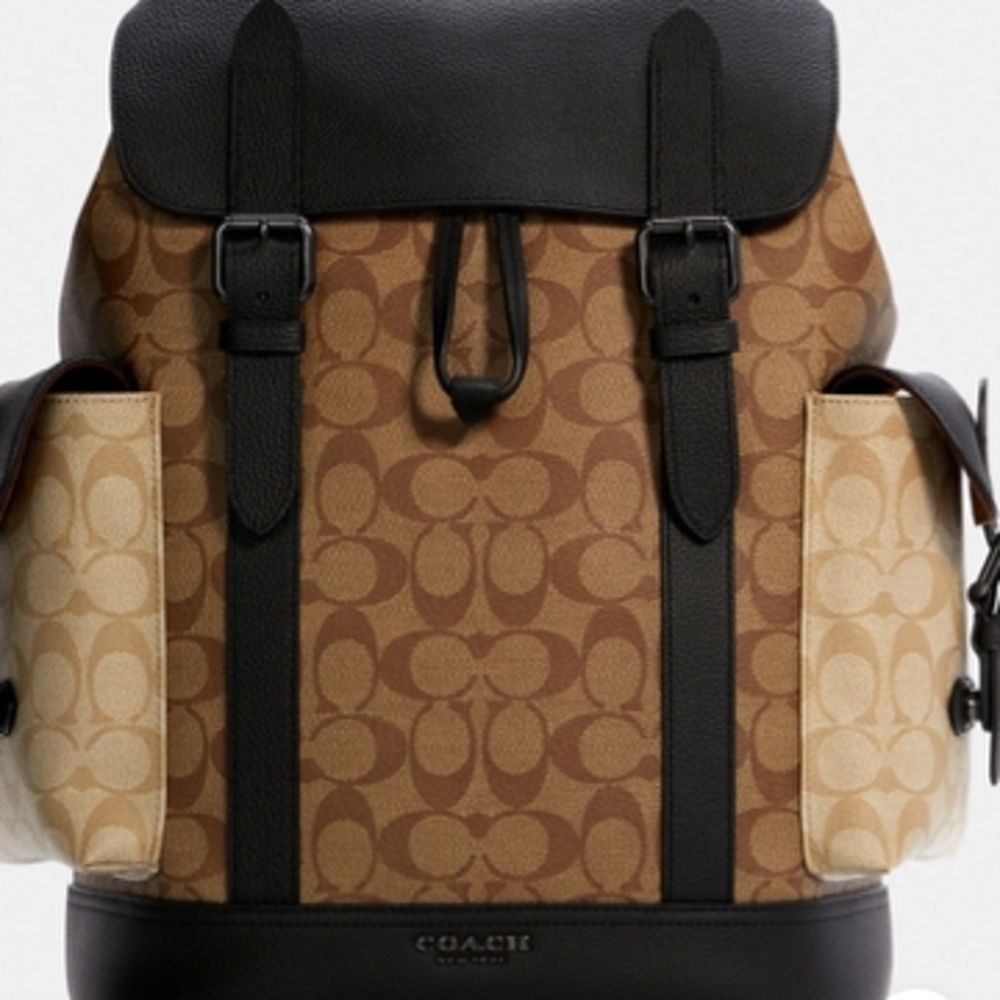 Coach Men's Brown and Black Backpack